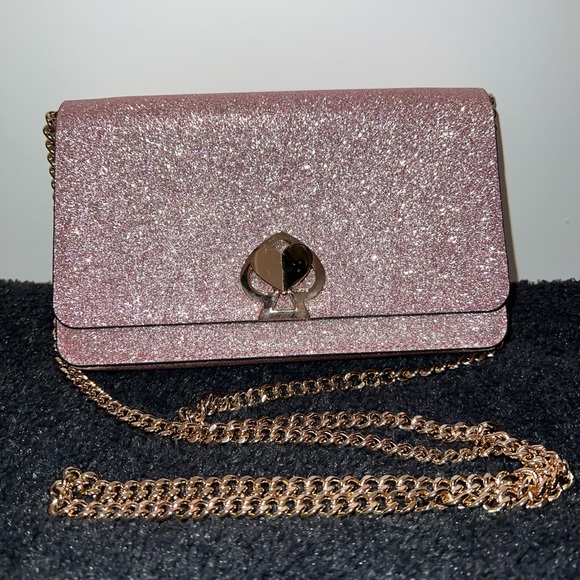 KATE SPADE PINK GLITTER CROSSBODY BAG - Picture 1 of 3